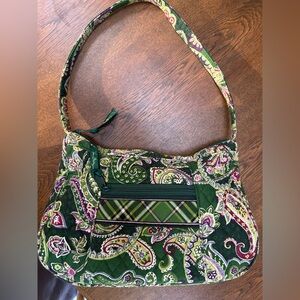 Vera Bradley shoulder bag—Retired Chelsea Green. Rare. W/ a green plaid accent.
